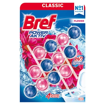 BREF Power Aktiv WC Frissítő 3x50g Flower Blossom 