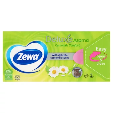 ZEWA DELUXE Papírzsebkendő 90 db 3 rtg. Kamilla 