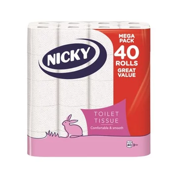 Nicky Toalettpapír 3 rtg. 40 tekercs 
