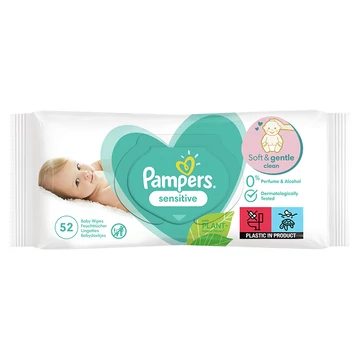 PAMPERS Baba törlőkendő 52 db Sensitive 