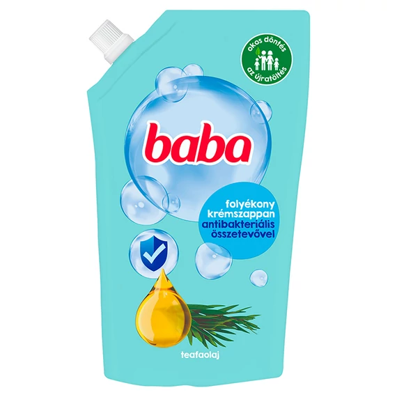 BABA Folyékony szappan utántöltő Teafa 500ml