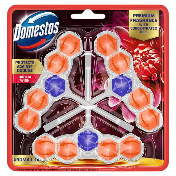 DOMESTOS Aroma Lux WC Frissítő 3x50g Dahlia Wish 