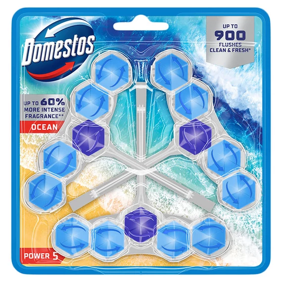 Domestos Power5 Wc frissítő blokk 3x50g Ocean