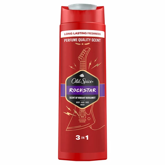 Old Spice Tusfürdő+Sampon 3in1 400ml Rockstar
