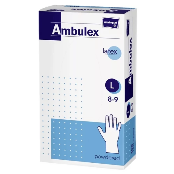 Ambulex Kesztyű Nitril Púdermentes 100db L 