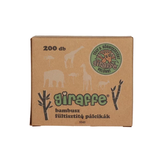 Giraffe Bambusz Fültisztító 200db dobozos 