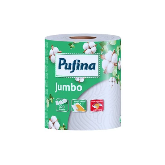 Pufina Papírtörlő 1 tek 2rtg. 320lap Jumbo 
