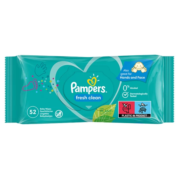 PAMPERS Baba törlőkendő 52 db Fresh Clean 