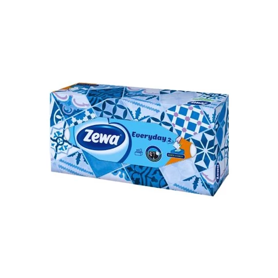 ZEWA Papírzsebkendő 100db 2rtg. Everyday /dobozos/