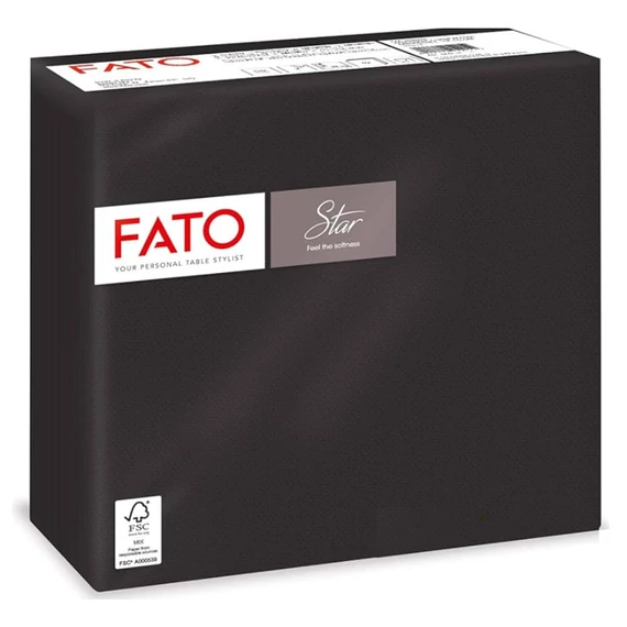 Fato Szalvéta 2rtg 33x33 cm 50db Fekete 