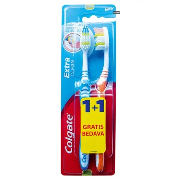 COLGATE Fogkefe Extra Clean 1+1 