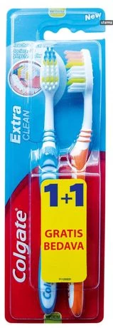 COLGATE Fogkefe Extra Clean 1+1 